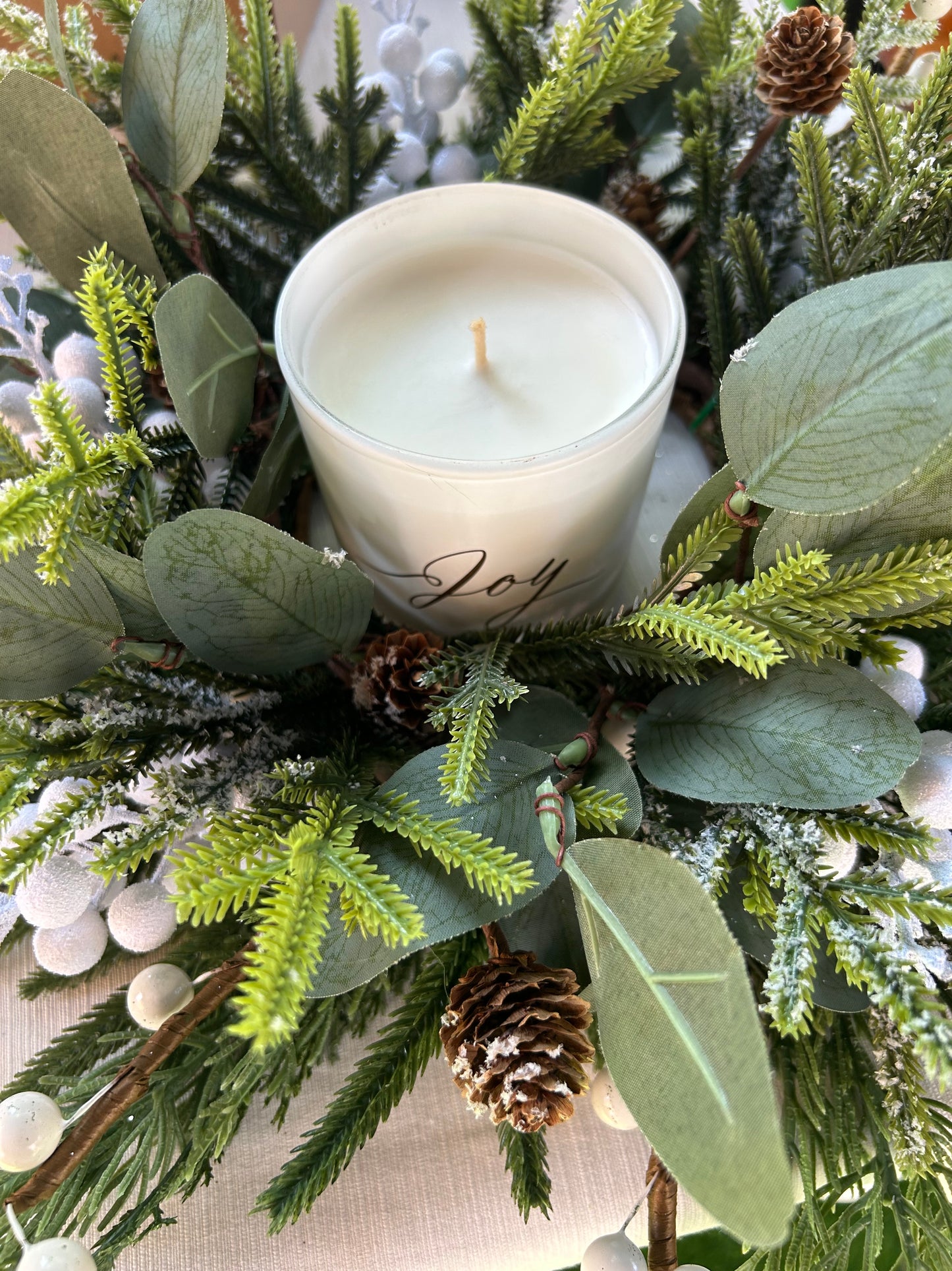 Festive Candle Ring Wreath