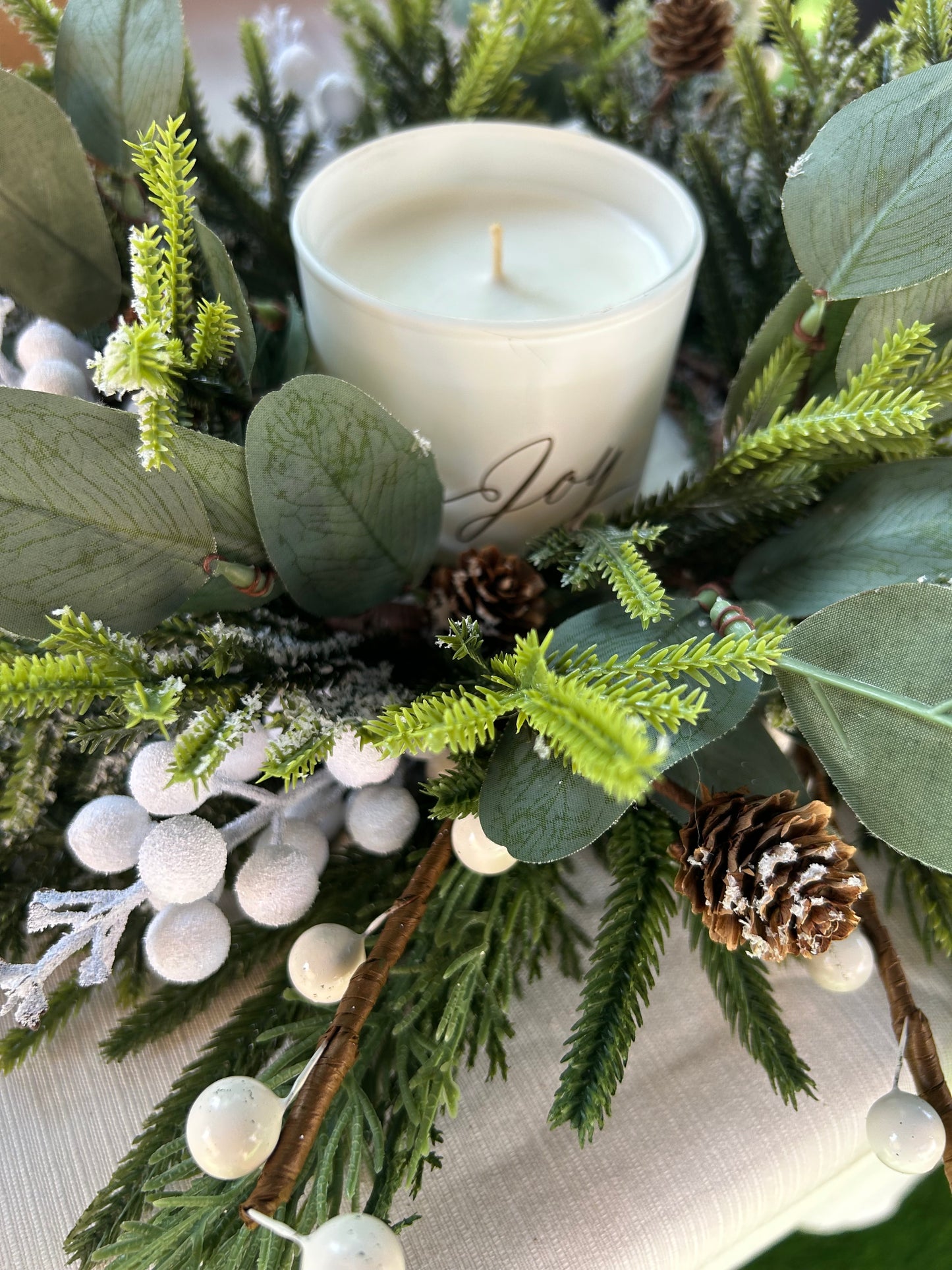 Festive Candle Ring Wreath