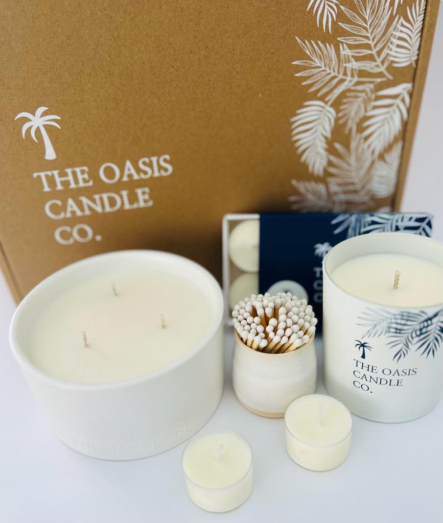 The Illuminate candle gift set from The Oasis Candle Co