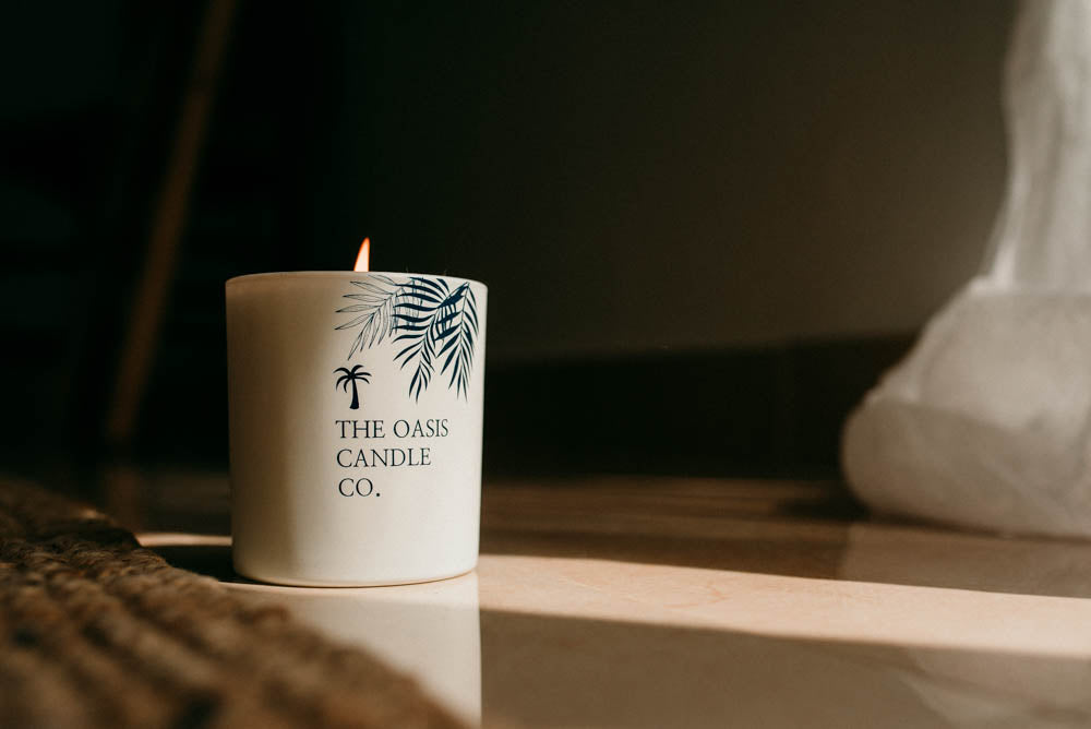 Velvet Peony and Oud Soy Wax Candle from The Oasis Candle Co - Candles UAE