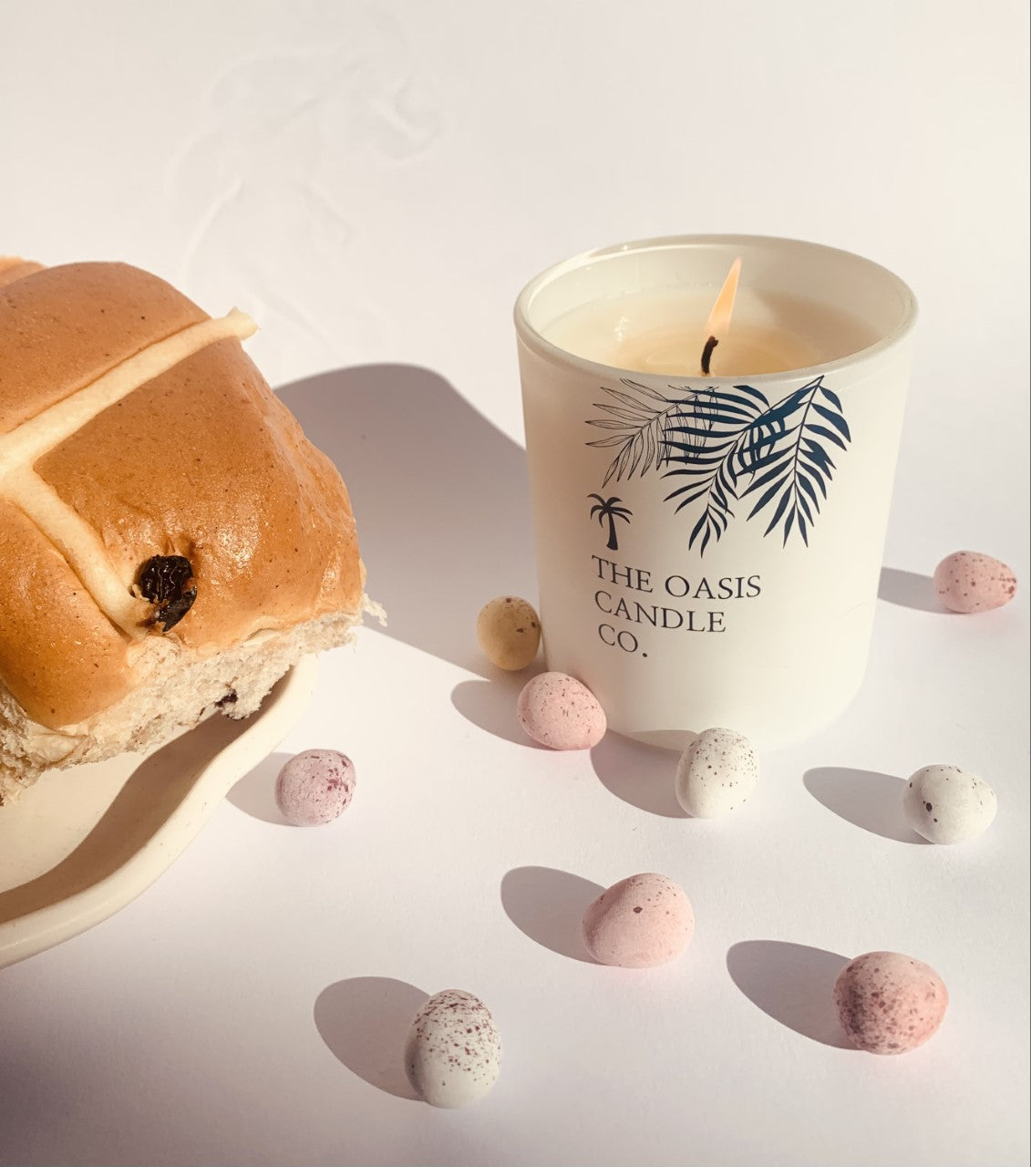 Hot Cross Buns Soy Wax Candle from The Oasis Candle Co - Candles UAE