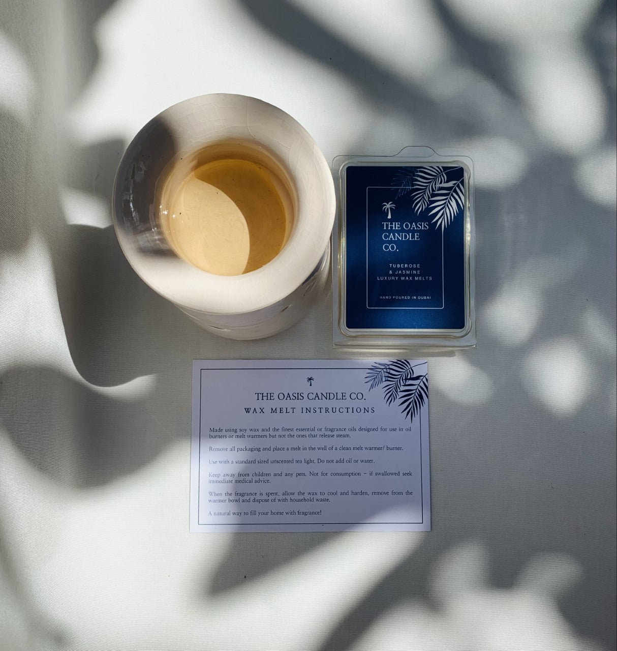 Luxury wax melts from The Oasis Candle Co